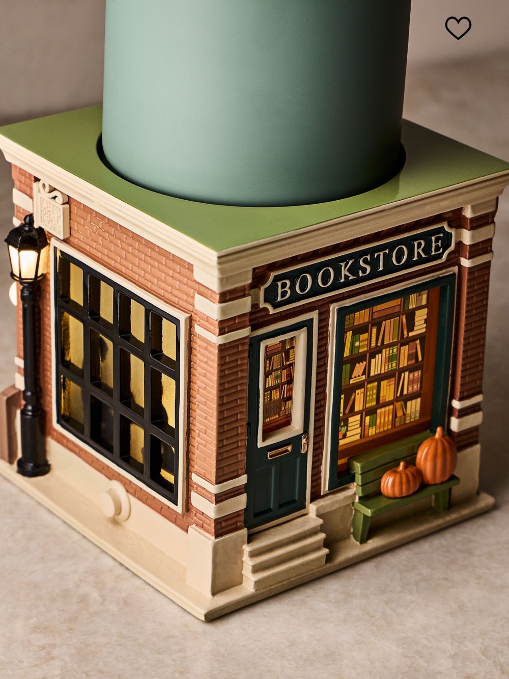 Bath and Body Works Light Up Coffee Shop Bookstore 3 Wick Candle Holder